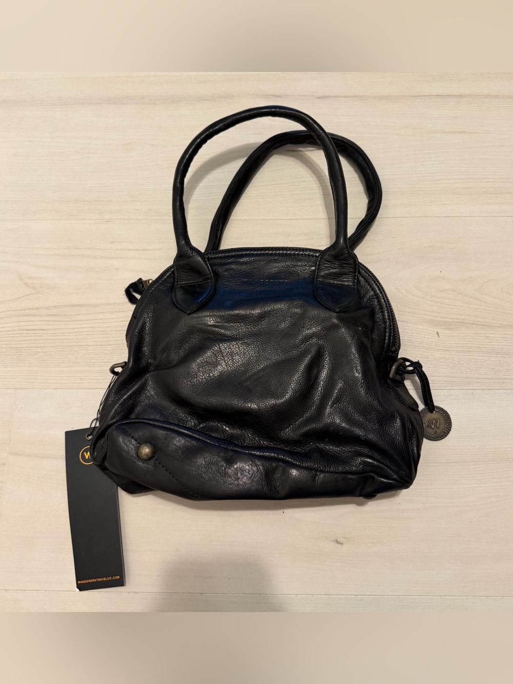 Wanderers Travel Co Women’s Black Leather Crossbody
